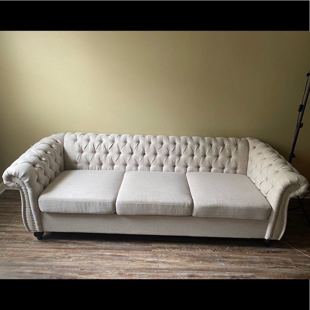 Beige luxe sofa